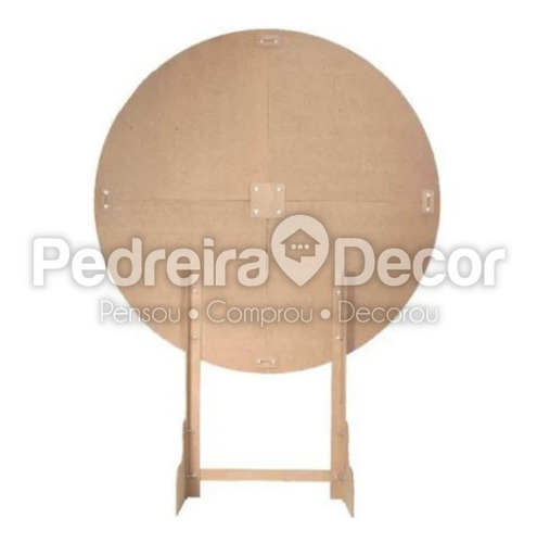 Imagem 4 de 7 de Kit Trio Mesa Cilindro + Painel Redondo Mdf 150 X 210 Grande
