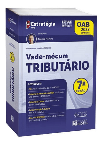 Vade Mecum Tributário Oab, De Rodrigo Martins. Editora Rideel, Capa Mole Em Português, 2023