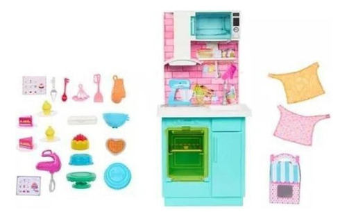 Cocina Barbie Con Accesorios - Mattel Hjy94 - 2 Muñecas