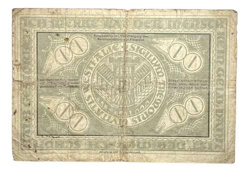 Billete 100 Marcos Alemania Notgeld 1923 Dortmund And Horde (Usado)