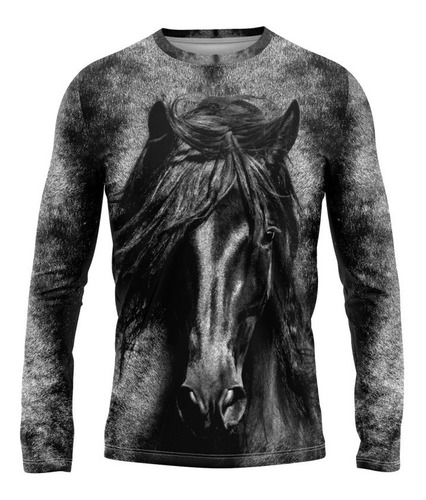 Remera Manga Larga Caballo Negro Mod 6 Colección Furious