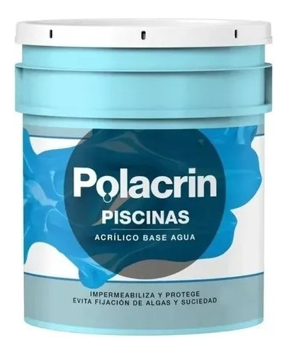 Pintura Piletas  Piscinas Celeste Polacrin Al Agua X 4 Lts