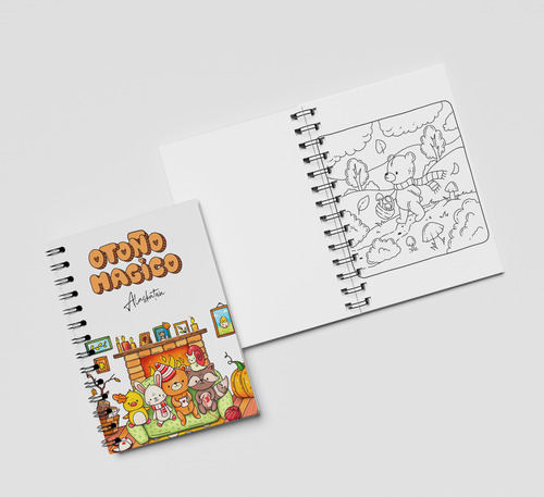 Libro Para Colorear Otoño Mágico - 30 Hojas Anillado
