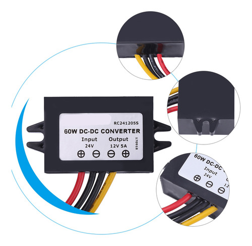Voltaje Reductor Del Convertidor Reductor Dc24v A 12v 5a 60w