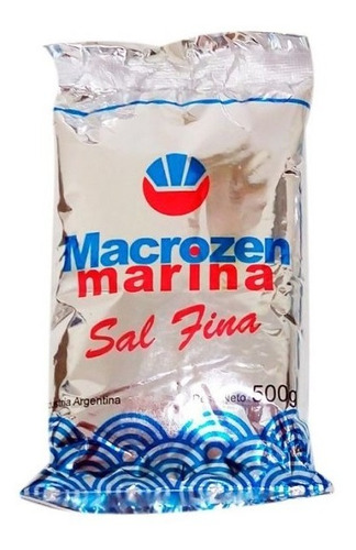 Pack X5 Kg Sal Marina Fina / Sal Gruesa Macrozen X 500gr