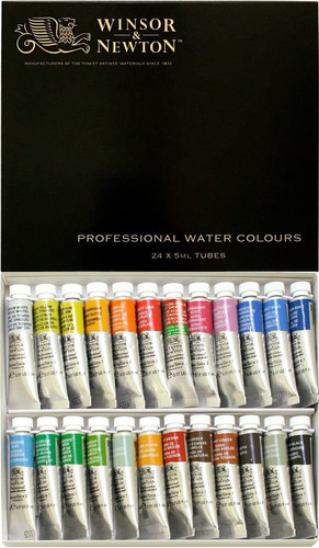 Acuarelas Profesionales Winsor And Newton 0.2 fl Oz, 24 C