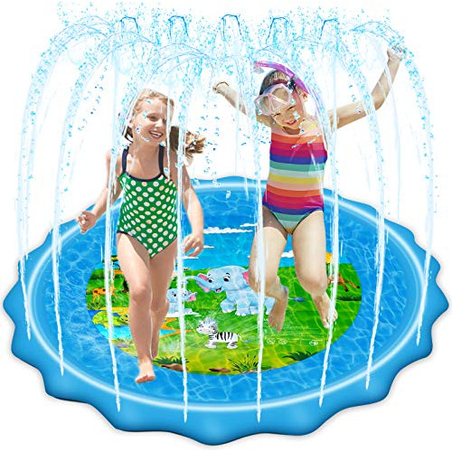 Upgraded 79 Sprinkler Splash Play Mat Splash Pad Inflab...