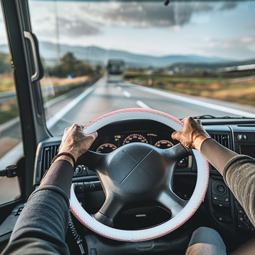 Funda De Cuero Universal Para Volante De Coche