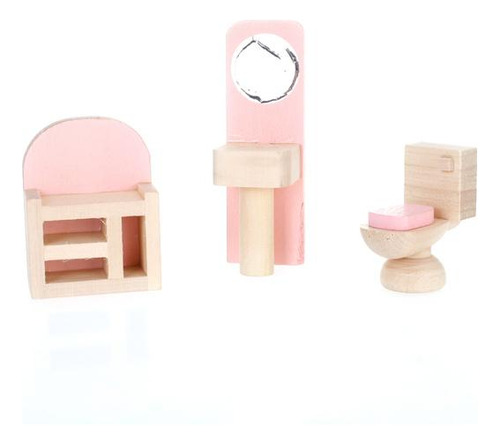 Juego De Sala De Juguete De Madera Accesorio