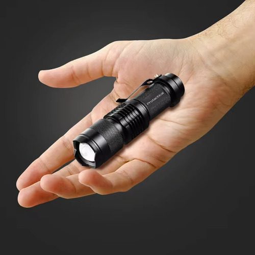 Lampara Tactica Recargable Luz Led Negra Uv + 2 Baterias Linterna Negro Luz Negra (UV)