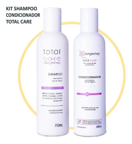  Kit Shampoo E Condicionador Hipoalergênicos Alergoshop 105
