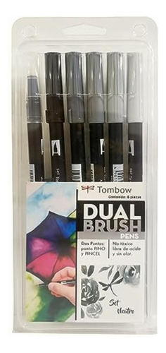 Tombow Marcadores Set Neutro, Multicolor, 6 Piezas