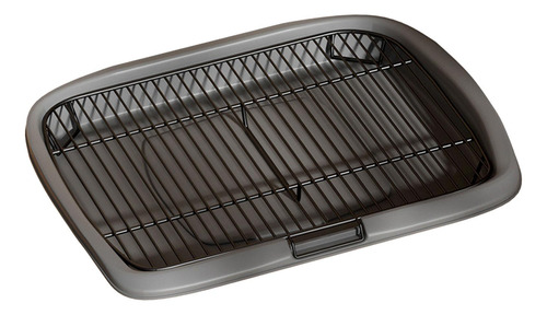Inodoro Portátil Para Perros Con Bandeja Resistente Gris Xl