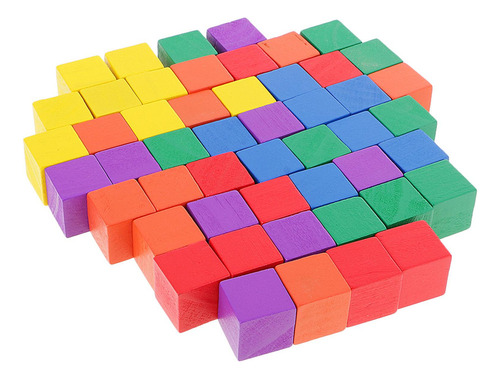 Set De 50/100 Piezas Bloques Cuadrados De Rico Y Para Niños