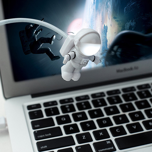 A Night Light Creative Astronaut, Lâmpada Led Usb, Laptop D
