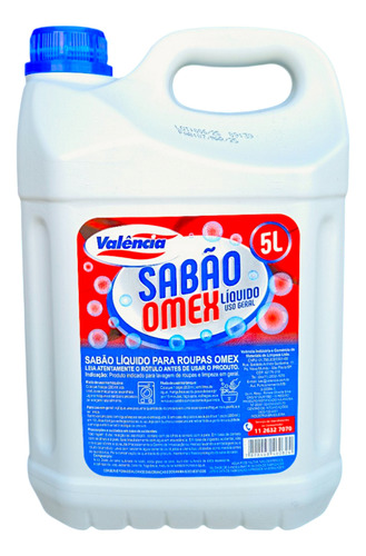Sabão Líquido Omex Uso Diário Em Roupas - 5 Litros