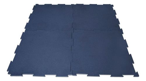 Piso De Caucho Reciclado Antiderrapante 10m2 Uso Rudo (40pz) Azul