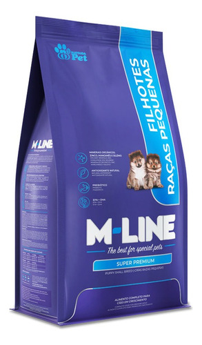 Ração M-line Para Cães Filhotes Raças Pequenas 1kg