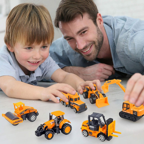 Conjunto De Veículos De Construção Fundidos Para Crianças, C