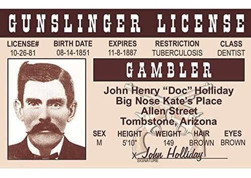 Doc Holliday Fun Fake Id Licencia