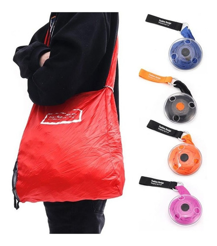 Imagen 1 de 9 de Bolsa Ecológica Portátil Enrollable Compras Resistente Moda