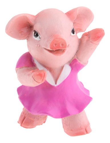 4x Cute Mini Pig Toy Figures Kit Fairy Garden Terrario Prop