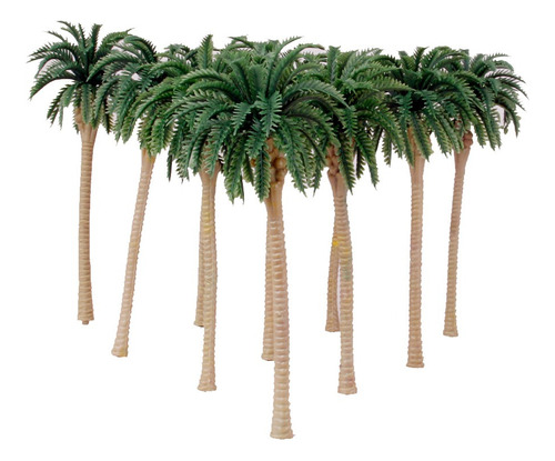 Aa 10 Àrboles De Palmeras De Coco De Escala 1:75 13cm Verde