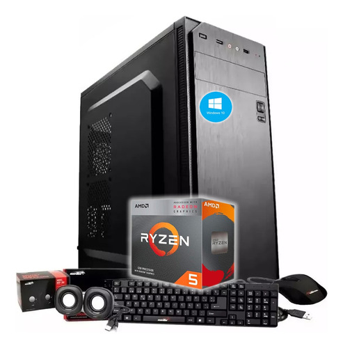 Pc Armada Gamer Amd Ryzen 5 4600g 8gb Ssd 480 Juego Regalo