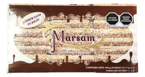 Mini Barra De Amaranto Marsam Chocolate Y Nuez 24 Piezas