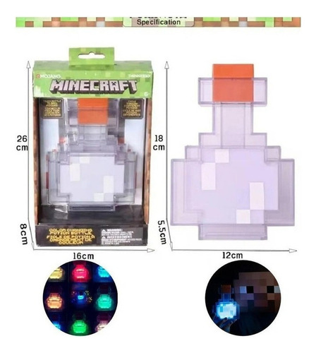 Night Lights For Minecraft Color Changing Potion Bottle