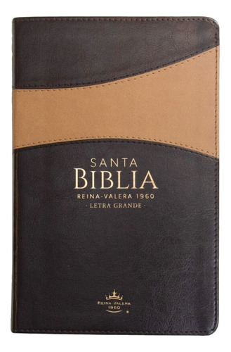 Biblia Rv60 Manual Bitono Café/café Letra Grande Símil Piel, De Rvr 1960. Editorial Abba, Tapa Blanda En Español, 2022