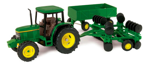 Tractor De Juguete A Escala John Deere 6410 Con Rastrilo