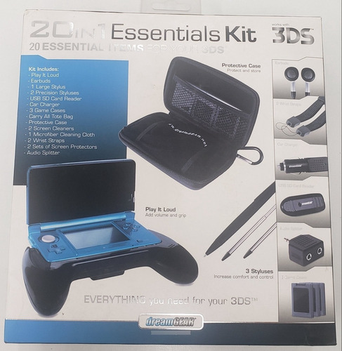 Nintendo 3ds Dreamgear 20 En 1 Kit De Accesorios