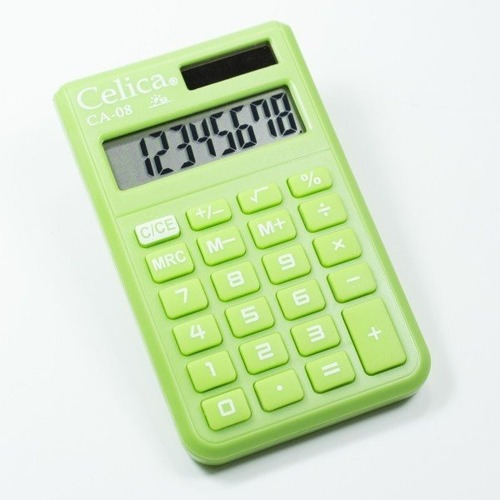 Calculadora Celica Ca-08-gn Bolsillo 8 Digitos Color Ver /vc Color Verde