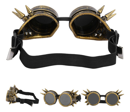 Gafas De Cosplay Vintage Con Pinchos, Estilo Steampunk, Dobl