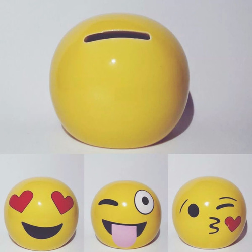 Imagem 3 de 8 de Cofres Infantil Emoji Com Carinhas - Decoração
