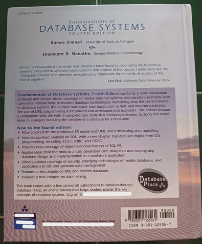 Fundamentals Of Database Systems - Ramez Elmasri (Usado)
