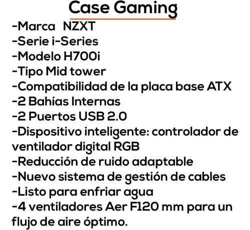 Case Gaming Nzxt H700i Mid Tower Mini Micro Rgb Bagc