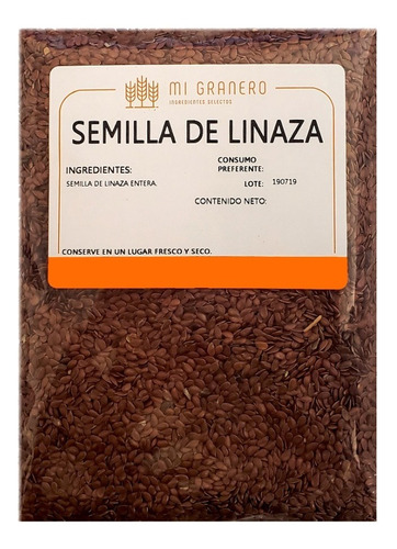 Semilla De Linaza Entera 250 Gramos