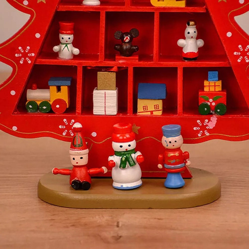Decoración De Mesa De Madera Árbol De Navidad Adornos Diy 2