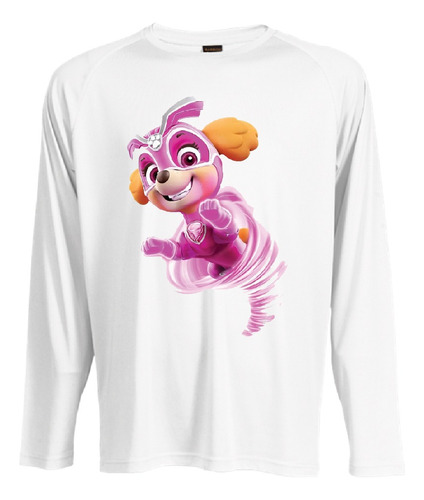 Camiseta Polar Manga Larga Polera Niñas Skye Mighty Paw