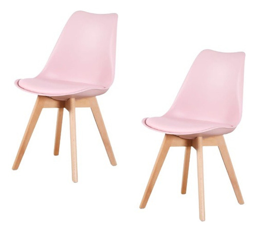 Pack 2 Sillas Eames Tulip Estructura de la silla Rosa
