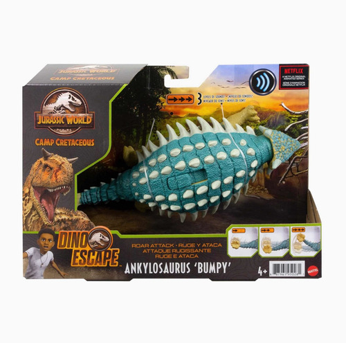 Imagen 1 de 4 de Ankylosaurus Bumpy Jurassic World Mattel