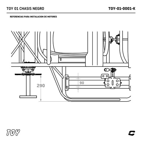 Imagen 9 de 9 de Toy 01 Collino Chasis Tubular Sin Motor Y Sin Ruedas
