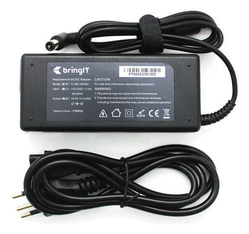 Fonte Carregador Compatível com Notebook Dell Inspiron 14r-3450 19.5v 4.62a