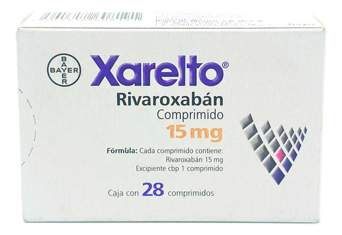 Xarelto Rivaroxabán Caja C/28 Comprimidos De 15 Mg C/u