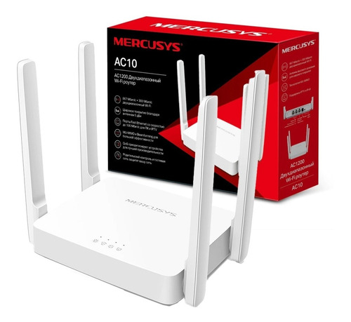 Router Dual Band Mercusys Ac10 Ac1200 Doble Banda 4 Antenas