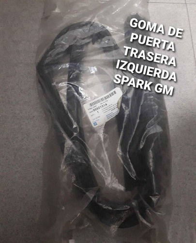 Goma De Canal Vidrio Puerta Trasera Izquierda De Spark Gm