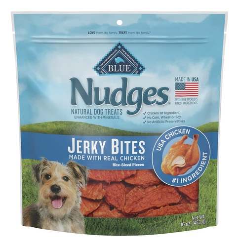 Blue Buffalo Nudges Jerky Bites - Golosinas Naturales Para .