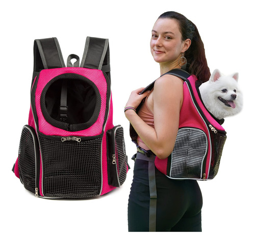 Mochila Transportadora De Mascotas Ajustable Y Confortable